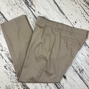 Lands End pants men’s 37x31 1/2” traditional fit, flat front, cotton poly blend